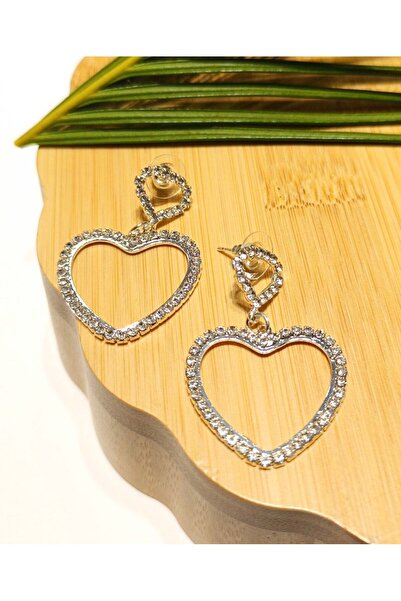 Monalisa Home Luxury Silver Color Stone Evening Dress Earrings