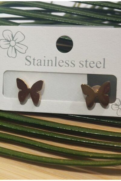 Monalisa Home Steel Stone Gold Color Earrings
