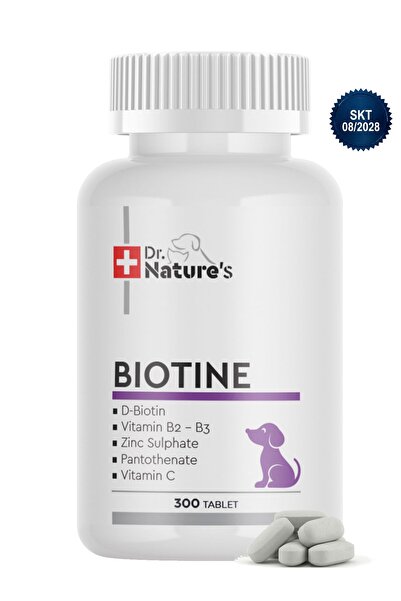 Dr. Nature's Köpek Biotin Tablet 300 Tablet – Deri ve Tüy Sağlığı Destekleyici