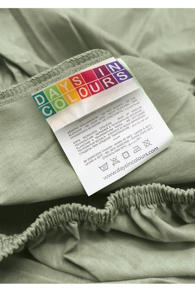Days In Colours 100% Organic Cotton Elastic Bed Sheet - Khaki - Dolmabahçe Series