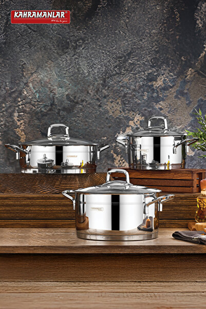 Kahramanlar Sirma Steel 6 Piece Large Cookware Set