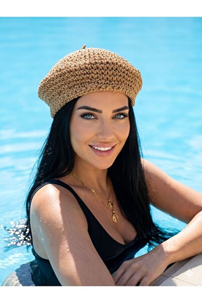 Trend Şapka 14773 Πλεκτό Χειροποίητο Καπέλο Ζαγόρι Ψάθινο Ζαγόρι