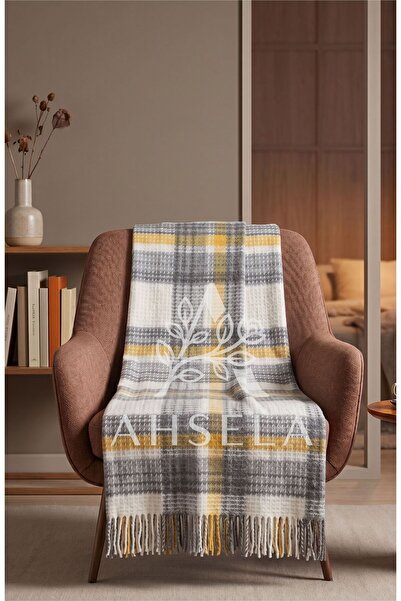 Ahsela Home Dinarsu Cozy Life Desenli Pamuklu TV Battaniyesi 130x170 – Dekora...