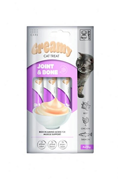 M-PETS Creamy Joint&Bone Eklem Destekleyici Krema Kedi Ödül Maması 4*15 Gr