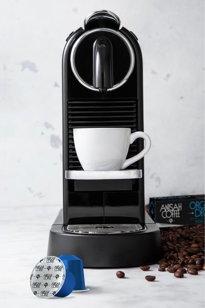 Anisah Coffee Organik Decaf Kafeinsiz Kapsül Kahve | 10'lu | Nespresso Uyumlu | Alüminyum Kapsül