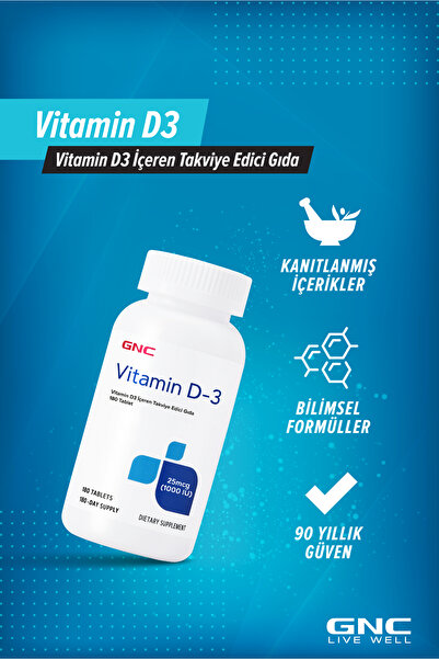 GNC D3 – 180 Tablet