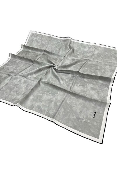 Aker Εκρού Ασημί Μεταξωτό Φουλάρι - 7208713 -911