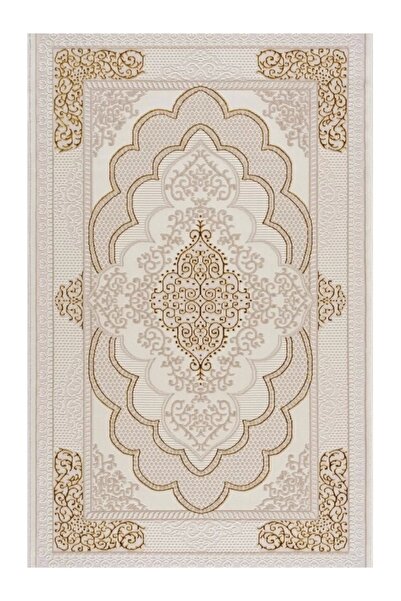 PetraHomeLiving Efsun Modern Salon ve Oturma Odası Halısı - Krem Gold Outlet ...
