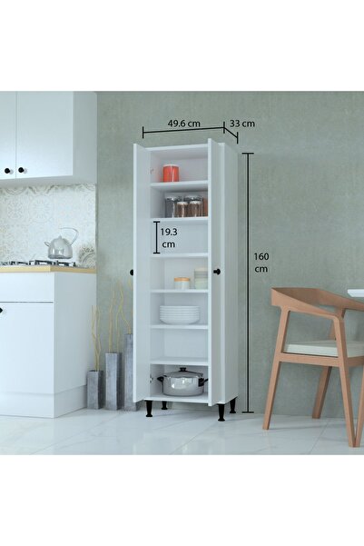 MOBİLİQUE Ilgaz 7Raflı Çok Amaçlı Dolap