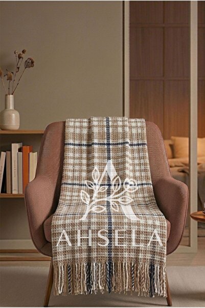 Ahsela Home Dinarsu Cozy Life Desenli Pamuklu TV Battaniyesi 130x170 – Dekora...