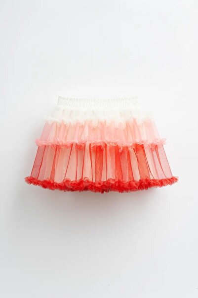 Banamio Πολύχρωμη κοριτσίστικη φούστα τούτου με βολάν και κορδόνι περίσφιξης ...