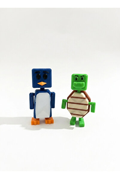 Store Super Bear Adventures 3D Figür || Penguen + Kaplumbağa