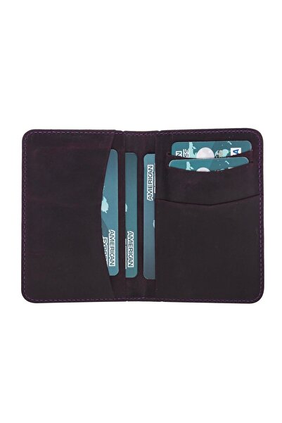 sinerjim حافظة بطاقات جلدية من دالفسن G7 باللون الأرجواني