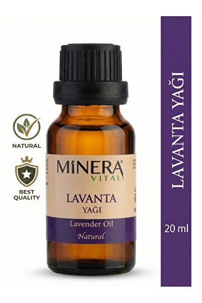 MİNERA VİTAL Lavanta Yağı 20 ml (Lavender Oil) Damlalıklı Cam Şişe