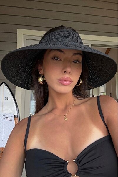 keisy Γυναικείο Ψάθινο Καπέλο με Γείσο