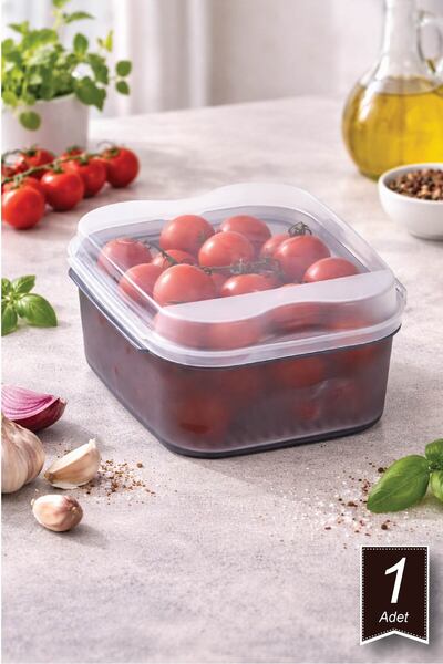 VİP AHMET Masal Saklama Kabı Gri Renk 1600 ml