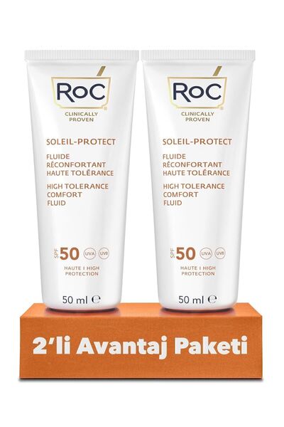 Roc Soleil-Protect High Tolerance 50 Faktör Güneş Korumalı Rahatlatıcı Likit ...