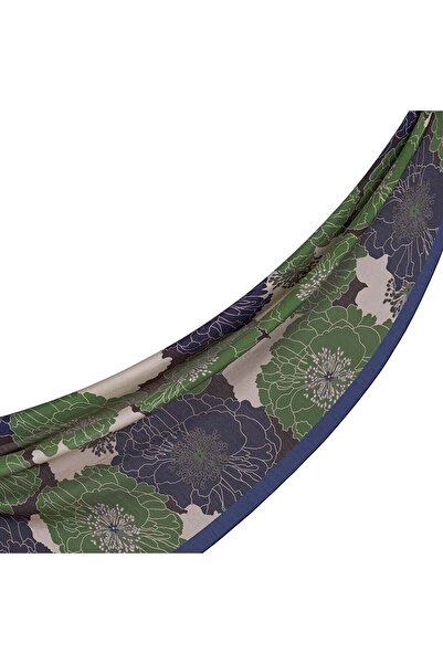 ipekevi Σάλι Tensoft με σχέδια - Καλάθι Ορτάνθεας με σχέδια - Ναυτικό μπλε πρ...