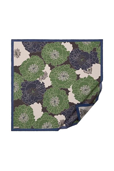 ipekevi Μαντήλι Tensoft με σχέδιο - Μοτίβο καλαθιού ορτανσίας - Μπλε ναυτικό ...