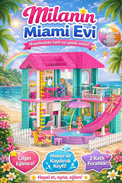 Doğan Oyuncak Dünyası Mila'nın Miami Evi - Ev Oyuncak - Milanın Miami Ev Seti...