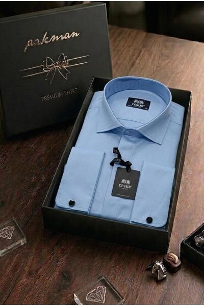 Pakman Kanada Slim Fit-Uzun Kol-Gizli Kanun-Klasik Yaka-Duble Manşet Kol Düğm...