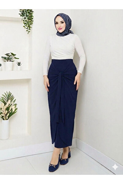 CNG MODA Λιτή φούστα - Ναυτικό μπλε - Μακρύ