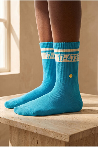 Katia&Bony Γυναικείες κάλτσες με μπλε ρίγες