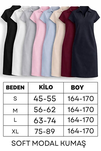 Paw Garage Kadın Penny Polo Yaka Cepli Elbise - Soft Modal Kumaş
