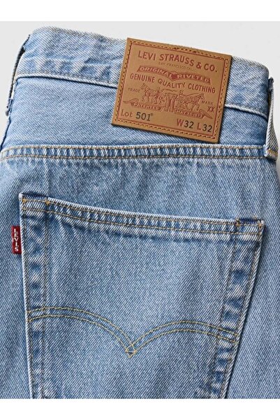 Levi's ®   501 ®   بنطلون جينز رجالي أصلي باللون الأزرق الثلجي