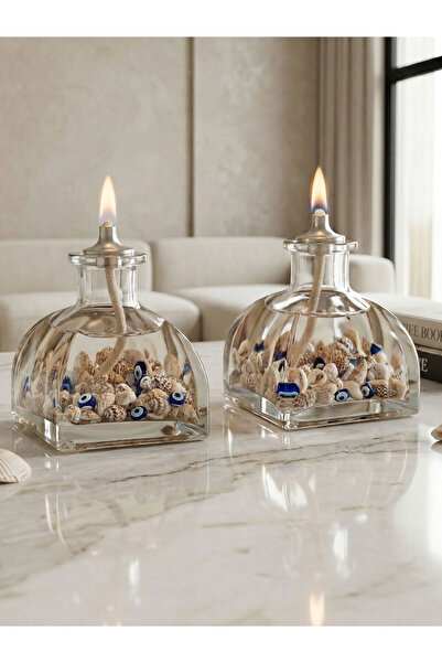impeRiums Sea Shell Dekoratif Kandil Mum 2'li Set