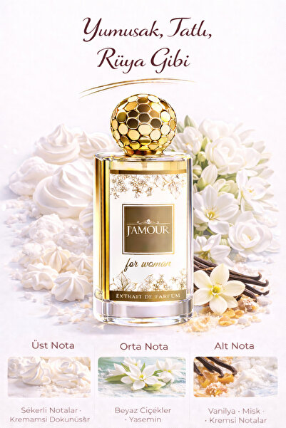 J'AMOUR EAU DE PARFUME W354 CLOUDY KISS Kadın Parfümü 50 ml -Hafif Tatlı Krem...
