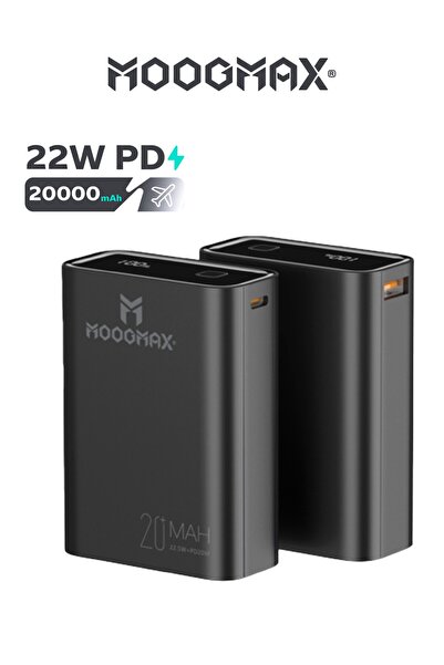 MOOGMAX مارفل باوربنك 20000 مللي أمبير بقوة 22.5 واط، بطاريه متنقله بتصميم أن...