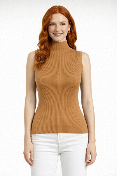 Neden Tekstil Αμάνικη πλεκτή μπλούζα με ριμπ ύφανση και λαιμόκοψη τύπου ζιβάγκο