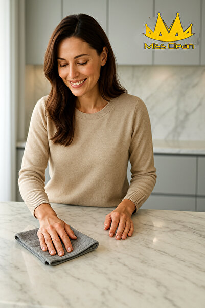 MissClean (1 Τεμάχιο) Πανί Επαγγελματικής Κουζίνας Γκρι Καρό 40x40 εκ.