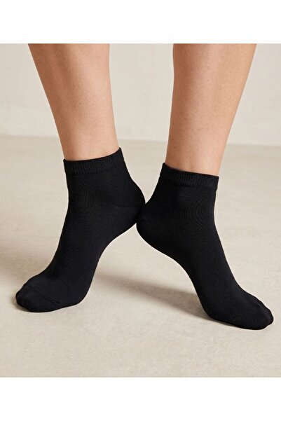 Bross Γυναικείες μονόχρωμες κάλτσες 3 τεμαχίων μαύρες μποτάκια