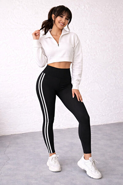 FORMO Γυναικείο κολάν με εξαιρετικά ψηλή μέση ρίγα Ύφασμα scuba Ελαστικό Spor...