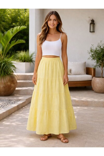 Maison La Femme Γυναικεία Φούστα Μουσελίνα Μακριά Φούστα