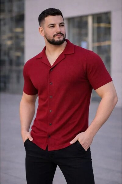 Kanonik Education Ανδρικό πουκάμισο από ύφασμα βάφλας με κοντό μανίκι και ανο...