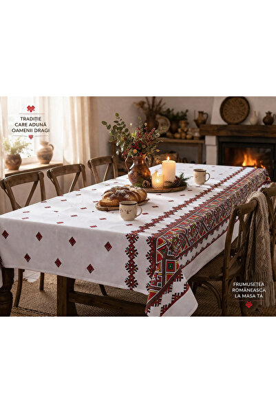 OEM Față de masă din bumbac cu motive tradiționale 150×240 cm
