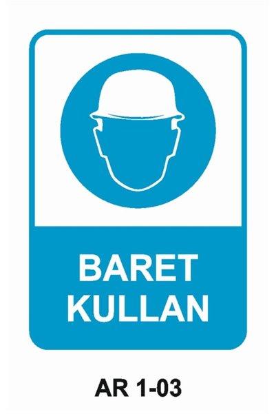 Outdoor One Use a helmet for work safety warning sign 1 piece pvc 21 x 29cm