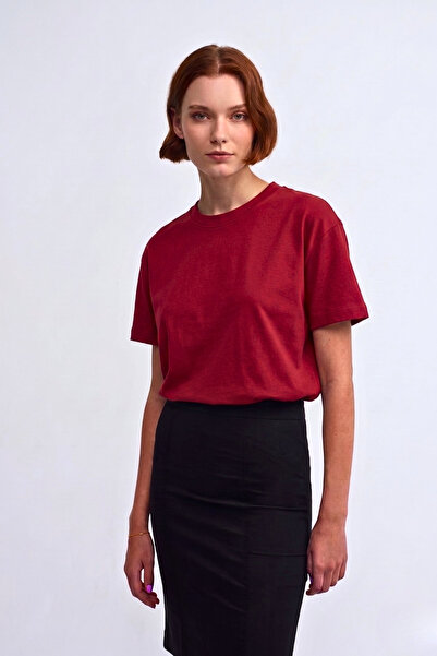 GUARAZ Γυναικείο μπλουζάκι από 100% οργανικό βαμβάκι σε άνετη εφαρμογή, κόκκι...