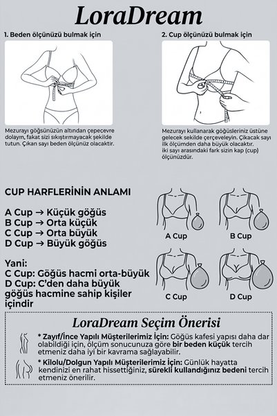LoraDream Kalın Lastikli Toparlayıcı Sütyen Ld112101
