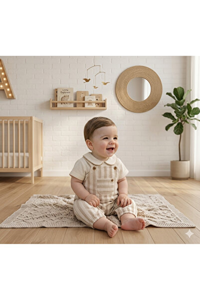 Zemmy Kids Çizgili dokuma ikili erkek slopet takımı