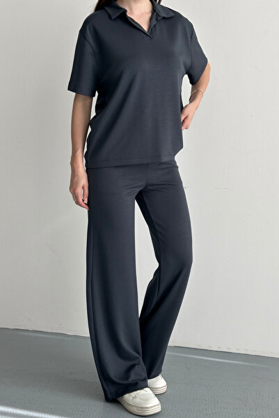 Balenbi Γυναικείο Σετ Φόρμας με Μισό Μανίκι και Γιακά Πόλο από Ύφασμα Modal 1210