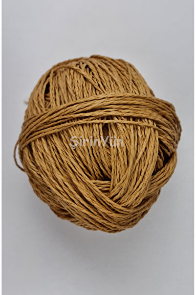 Şirin Yün Sarılmış Kağıt İp 100 Gram Karamel