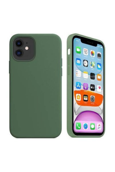 PiyasaSepeti Apple iPhone 11 Inside Velvet Silicone Case Green