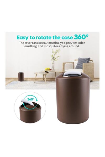 Yelajoy 6-Piece Plastic Bathroom Accessory Set with Trash Can & Toilet Brush,...