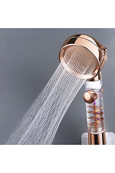 Arabest Filtered Shower Head,High Pressure Water Saving,3-Setting Spray,Gold