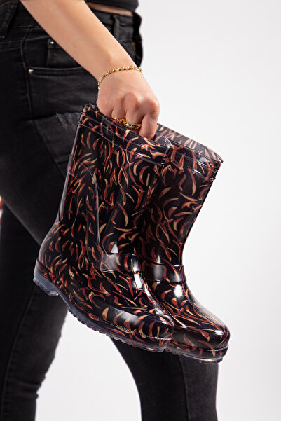 e&e %100 Su Geçirmez Renkli Pvc 22 Cm Kısa Çizme Köy Çiftçi Çoban İşçi Sulama...