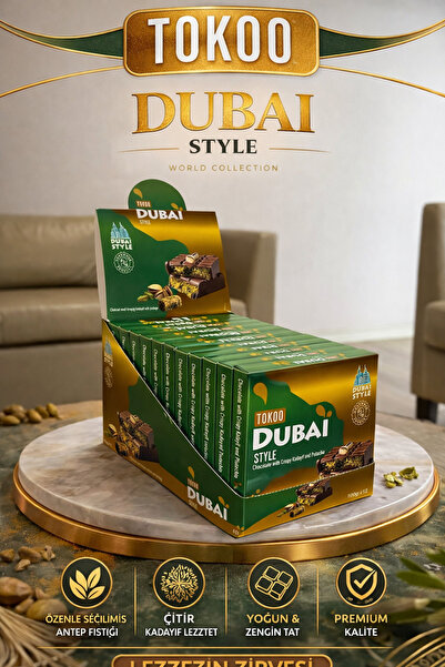 Tokoo Dubai 100gx12 Antep Fıstıklı Çıtır Kadayıf Bar